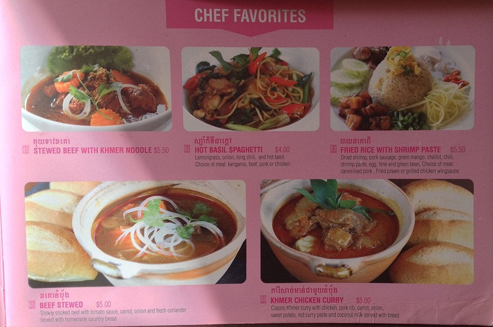 nomadic mick restaurant menu prices siem reap cambodia