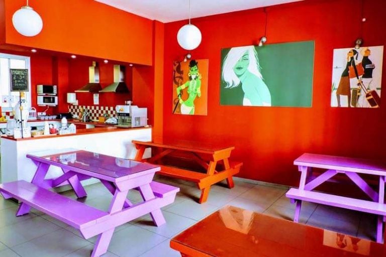 Red Nest Hostel Kitchen which is one of the best hostels in Valencia