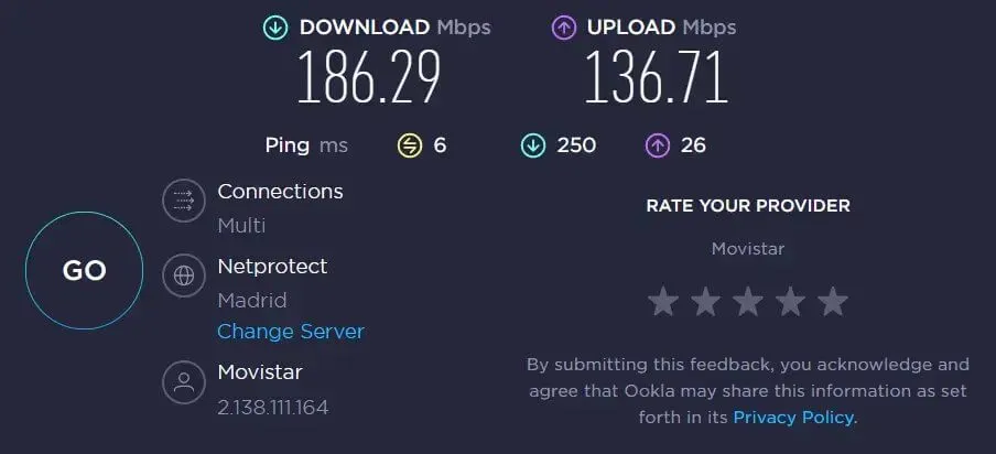 Wifi Speedtest @ Safeway Madrid