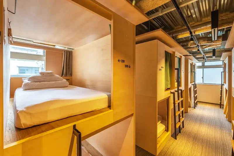 Best Hostels in Tokyo - Unplan Kagurazaka Dorm Room