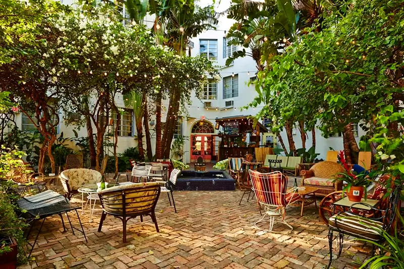 Best Hostels in Miami - Freehand Miami Outdoor Patio