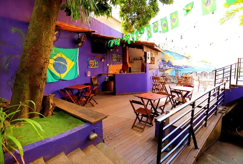 Best Hostels in Rio de Janeiro - Pura Vida Hostel Rio de Janeiro Outdoor Terrace