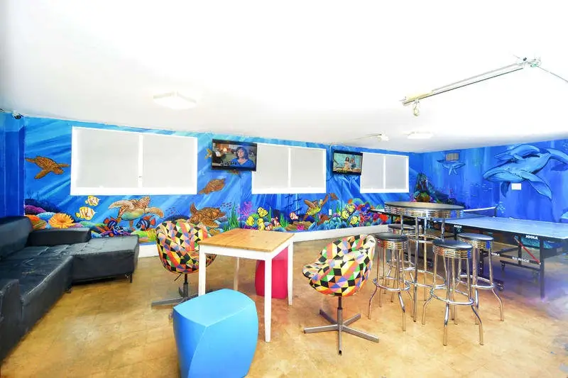 Miami Hostels - South Beach Rooms and Hostel Common Area
