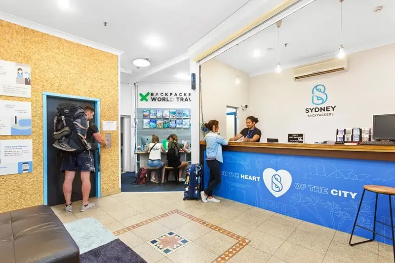 Best Hostels in Sydney - Sydney Backpackers Reception Area