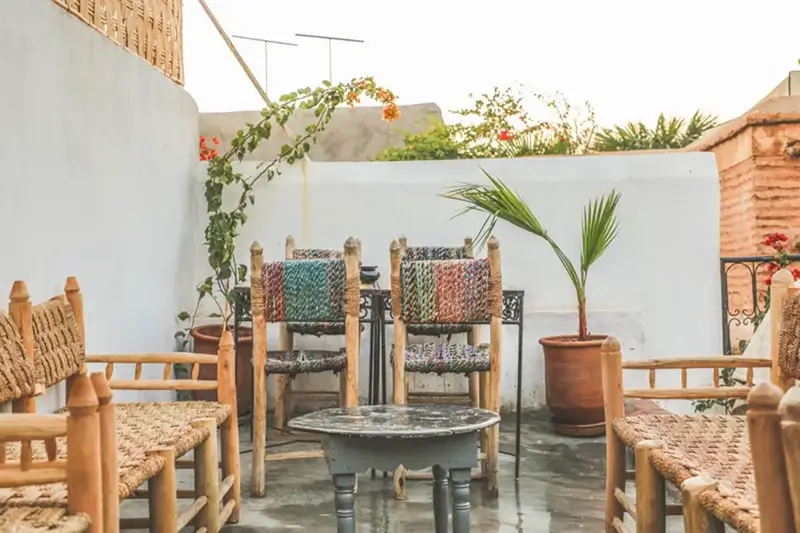 Best Hostels in Marrakech - Earth Hostel Outdoor Terrace