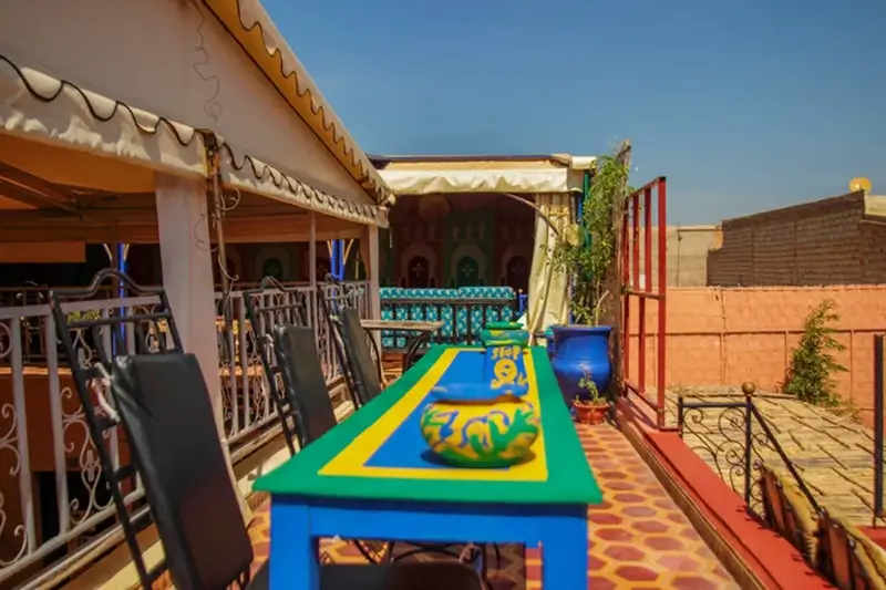 Marrakech Hostels - Kasbah Red Castle Hostel Outdoor Terrace