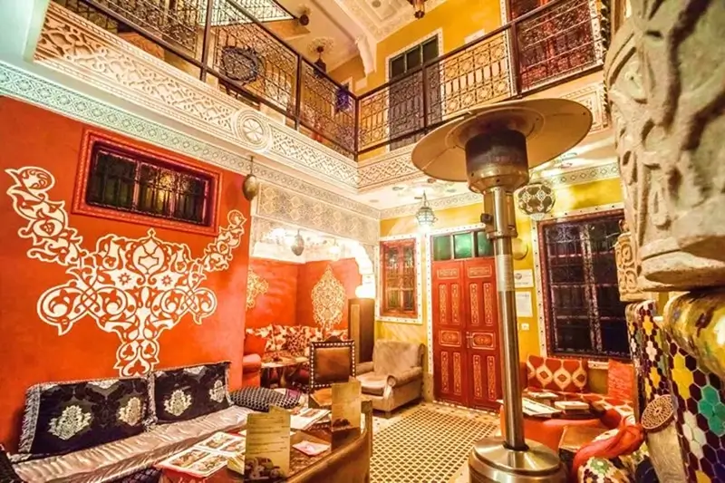 Best Hostels in Marrakech - Riad Jennah Rouge Common Area