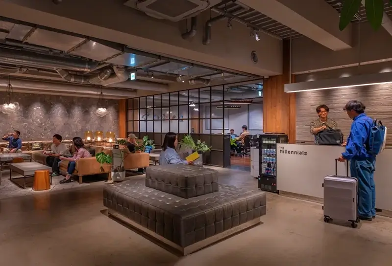 Best Hostels in Kyoto - The Millennials Kyoto Common Area Reception