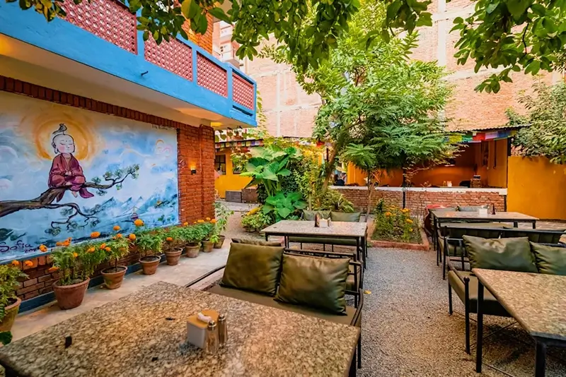 Best Hostels in Kathmandu - Kwabahal Boutique Hostel Outdoor Terrace