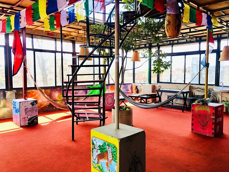 Best Hostels in Kathmandu - Rest Up Kathmandu Hostel Common Area