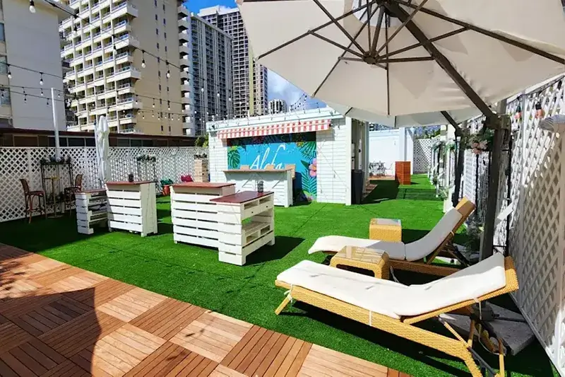 Best Hostels in Honolulu - The Beach Waikiki by ALOH Outdoor Terrace